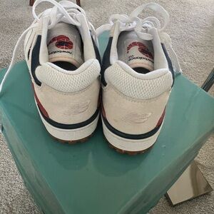 New Balance Womens White and Red Sneakers